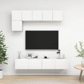 Wohnzimmermöbel-Set TV 5-teilig aus weißem Ingenieurholz von , TV-Möbel - Ref: Foro24-3078693, Preis: 192,56 €, Rabatt: %