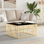Stainless steel and gold glass coffee table 80x80x40 cm by , Coffee table - Ref: Foro24-350060, Price: 144,69 €, Discount: %