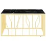 Stainless steel and gold glass coffee table 80x80x40 cm by , Coffee table - Ref: Foro24-350060, Price: 144,69 €, Discount: %