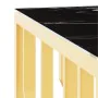Stainless steel and gold glass coffee table 80x80x40 cm by , Coffee table - Ref: Foro24-350060, Price: 144,69 €, Discount: %