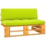 Central pallet sofa for garden made of brown honey impregnated pine wood by , Modular outdoor sofas - Ref: Foro24-3066527, Pr...