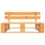 Central pallet sofa for garden made of brown honey impregnated pine wood by , Modular outdoor sofas - Ref: Foro24-3066527, Pr...