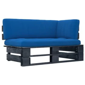 Corner garden sofa made of black impregnated pine wood pallets by , Modular outdoor sofas - Ref: Foro24-3066586, Price: 122,6...