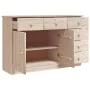 Solid pine wood HIGH sideboard 112x35x73 cm by , Sideboards - Ref: Foro24-353939, Price: 173,90 €, Discount: %