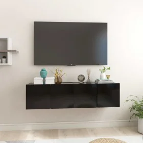 Hängende Wohnzimmermöbel, 2 Stück, schwarz, 60x30x30 cm. von , TV-Möbel - Ref: Foro24-804512, Preis: 74,16 €, Rabatt: %