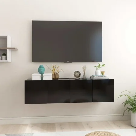 Hängende Wohnzimmermöbel, 2 Stück, schwarz, 60x30x30 cm. von , TV-Möbel - Ref: Foro24-804512, Preis: 74,16 €, Rabatt: %