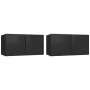 Hängende Wohnzimmermöbel, 2 Stück, schwarz, 60x30x30 cm. von , TV-Möbel - Ref: Foro24-804512, Preis: 74,16 €, Rabatt: %