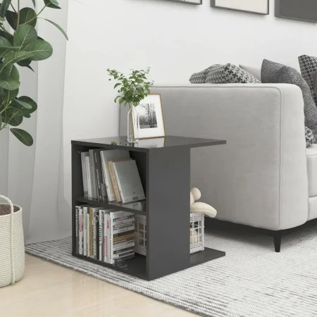 Beistelltisch aus glänzend grauem Sperrholz 45x45x48 cm von , Seitentische - Ref: Foro24-806812, Preis: 32,20 €, Rabatt: %