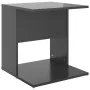 Side table made of shiny gray plywood, measuring 45x45x48 cm. by , Side tables - Ref: Foro24-806812, Price: 32,20 €, Discount: %