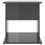 Side table made of shiny gray plywood, measuring 45x45x48 cm. by , Side tables - Ref: Foro24-806812, Price: 32,20 €, Discount: %