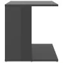 Side table made of shiny gray plywood, measuring 45x45x48 cm. by , Side tables - Ref: Foro24-806812, Price: 32,20 €, Discount: %