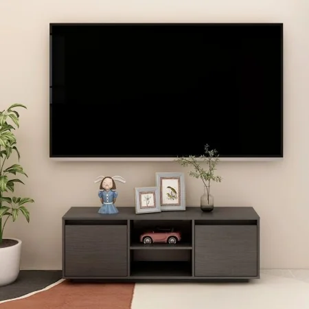 TV-Möbel aus massiver Kiefer in Grau, 110x30x40 cm. von , TV-Möbel - Ref: Foro24-809902, Preis: 59,21 €, Rabatt: %