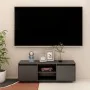 Solid pine wood TV stand in gray, 110x30x40 cm by , TV Furniture - Ref: Foro24-809902, Price: 59,21 €, Discount: %