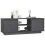 Solid pine wood TV stand in gray, 110x30x40 cm by , TV Furniture - Ref: Foro24-809902, Price: 59,21 €, Discount: %