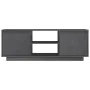 Solid pine wood TV stand in gray, 110x30x40 cm by , TV Furniture - Ref: Foro24-809902, Price: 59,21 €, Discount: %