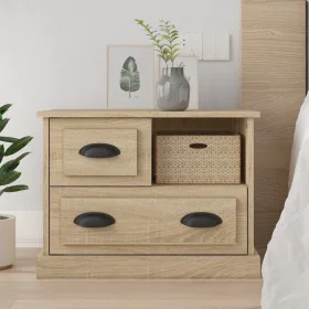 Bedside table in Sonoma oak color, 60x39x45 cm by , Nightstands - Ref: Foro24-816363, Price: 67,63 €, Discount: %