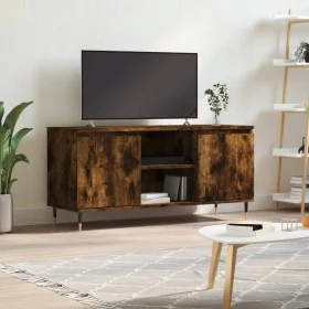 Engineered wood smoked oak TV stand 104x35x50 cm by , TV Furniture - Ref: Foro24-827009, Price: 61,30 €, Discount: %