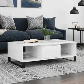 High gloss white engineered wood coffee table 104x60x35 cm by , Coffee table - Ref: Foro24-827094, Price: 126,64 €, Discount: %
