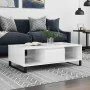 High gloss white engineered wood coffee table 104x60x35 cm by , Coffee table - Ref: Foro24-827094, Price: 126,64 €, Discount: %