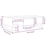 High gloss white engineered wood coffee table 104x60x35 cm by , Coffee table - Ref: Foro24-827094, Price: 126,64 €, Discount: %