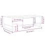 Mesa de centro madera de ingeniería blanco brillo 104x60x35 cm de , Mesas de centro - Ref: Foro24-827094, Precio: 121,40 €, D...