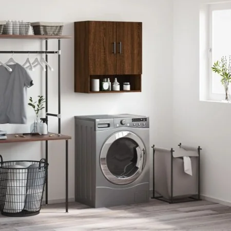 Engineered wood brown oak wall cabinet 60x31x70 cm by , Lockers and storage cabinets - Ref: Foro24-829923, Price: 61,46 €, Di...