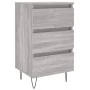 Bedside table made of gray Sonoma engineered wood, measuring 40x35x69 cm. by , Nightstands - Ref: Foro24-826936, Price: 54,60...