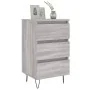 Bedside table made of gray Sonoma engineered wood, measuring 40x35x69 cm. by , Nightstands - Ref: Foro24-826936, Price: 54,60...