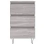 Bedside table made of gray Sonoma engineered wood, measuring 40x35x69 cm. by , Nightstands - Ref: Foro24-826936, Price: 54,60...