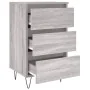 Bedside table made of gray Sonoma engineered wood, measuring 40x35x69 cm. by , Nightstands - Ref: Foro24-826936, Price: 54,60...