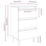 Bedside table made of gray Sonoma engineered wood, measuring 40x35x69 cm. by , Nightstands - Ref: Foro24-826936, Price: 54,60...