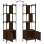 Estantería con puerta madera marrón roble 44,5x30x154,5 cm de , Librerías y estanterías - Ref: Foro24-833357, Precio: 71,39 €...