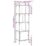 Estantería con puerta madera marrón roble 44,5x30x154,5 cm de , Librerías y estanterías - Ref: Foro24-833357, Precio: 71,39 €...