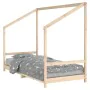 Solid pine wood children's bed frame 90x200 cm by , Cribs and beds for children - Ref: Foro24-835703, Price: 119,05 €, Discou...