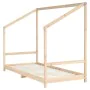 Solid pine wood children's bed frame 90x200 cm by , Cribs and beds for children - Ref: Foro24-835703, Price: 119,05 €, Discou...