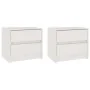 2 solid pine wood bedside tables 40x30.5x35.5cm by , Nightstands - Ref: Foro24-808076, Price: 86,35 €, Discount: %