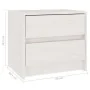 Nachttische, 2 Stück Massivholz Kiefer Weiß 40x30,5x35,5cm von , Nachttische - Ref: Foro24-808076, Preis: 86,35 €, Rabatt: %