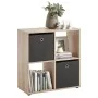 FMD Shelf with 4 compartments in oak color by , Bookcases and shelves - Ref: Foro24-429435, Price: 86,12 €, Discount: %