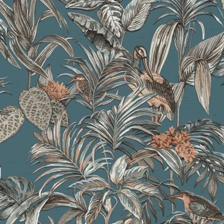 DUTCH WALLCOVERINGS Papel de pared Bird-of-Paradise azul de , Papel pintado - Ref: Foro24-430614, Precio: 36,43 €, Descuento: %