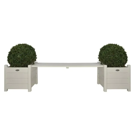 Maceteros blancos con banco, Esschert Design CF33W de , Maceteros y jardineras - Ref: Foro24-404626, Precio: 190,60 €, Descue...