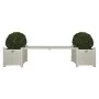 White planters with bench, Esschert Design CF33W by , Pots and planters - Ref: Foro24-404626, Price: 190,83 €, Discount: %