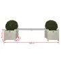 White planters with bench, Esschert Design CF33W by , Pots and planters - Ref: Foro24-404626, Price: 190,83 €, Discount: %