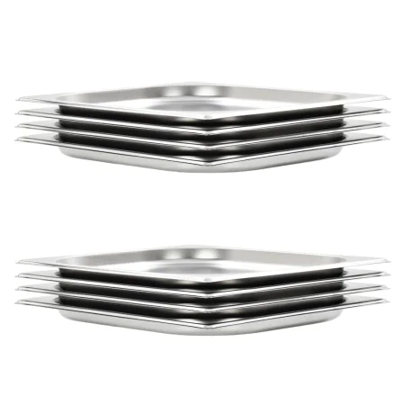 Gastronorm-Behälter 8 Stück GN 1/2 20 mm Edelstahl von , Eimer für Dampftische - Ref: Foro24-50885, Preis: 37,38 €, Rabatt: %