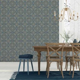 Noordwand Tapete Homestyle Portugese Tiles in Braun und Blau von , Bemaltes Papier - Ref: Foro24-434264, Preis: 27,54 €, Raba...