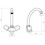 SCHÜTTE Peruzzi dual-handle sink mixer tap for low pressure systems chrome by , Faucets - Ref: Foro24-438728, Price: 45,83 €,...