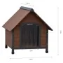 @Pet Hundehütte aus braunem rustikalem Kunststoffklappen 102x82x87 cm von , Hundehütten - Ref: Foro24-441161, Preis: 238,06 €...