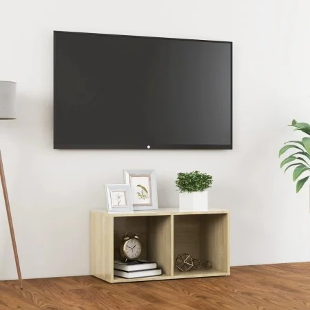 TV stand made of Sonoma oak plywood, measuring 72x35x36.5 cm. by , TV Furniture - Ref: Foro24-805528, Price: 35,17 €, Discoun...