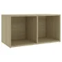 TV stand made of Sonoma oak plywood, measuring 72x35x36.5 cm. by , TV Furniture - Ref: Foro24-805528, Price: 35,17 €, Discoun...