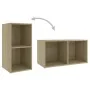 TV stand made of Sonoma oak plywood, measuring 72x35x36.5 cm. by , TV Furniture - Ref: Foro24-805528, Price: 35,17 €, Discoun...