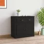 Schwarzer Sperrholz-Sideboard 70x35,5x67,5 cm von , Sideboards - Ref: Foro24-816425, Preis: 97,38 €, Rabatt: %